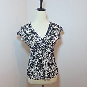 Vintage Y2K Babydoll Lace Top Size S Sheer Stretch Fairy Romantic Bohemian